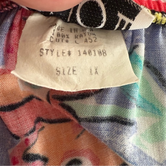 Clio II Multicolor Vintage Colorful  Midi Swing Skirt Size 1X - Picture 5 of 5